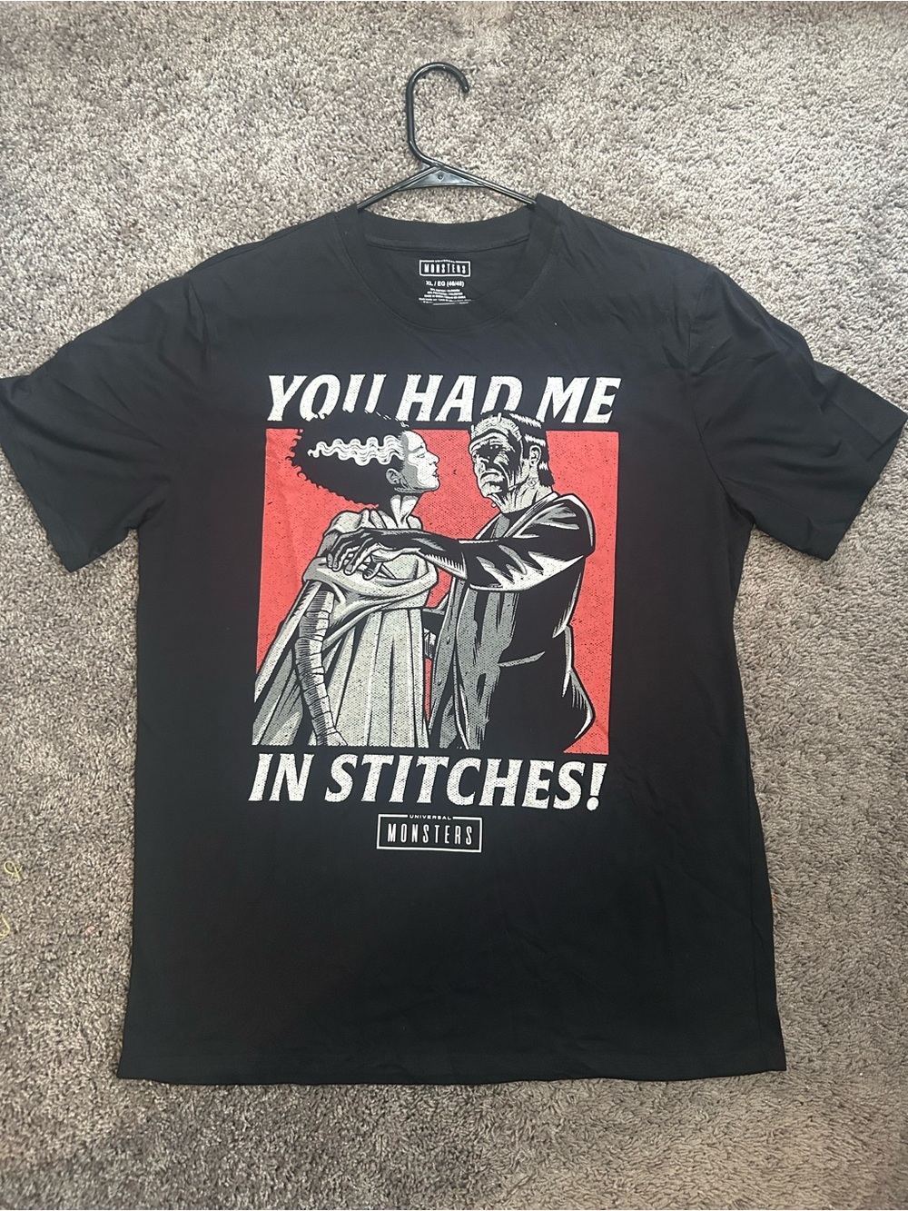 Universal Monsters ‘You Had Me In Stitches’ Graphic Tee XL, NWOT